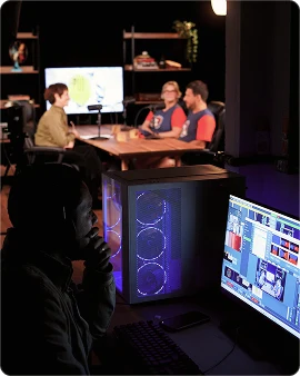 Edição em tempo real com infraestrutura audiovisual do estúdio